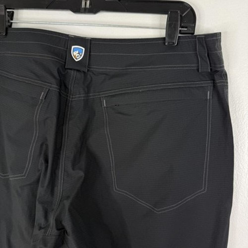 Kuhl Jetstream Rain Pants Rip Stop Mens 34x32 Black Gorpcore Hiking 5153